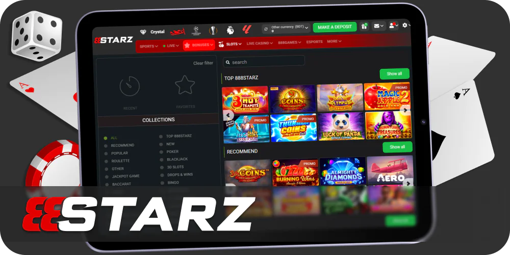 Online games selection at 888starz for bengali players